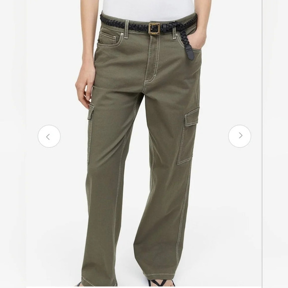 Olive Green Cargo Pants 14 Grunge Punk Skater - Picture 2 of 11